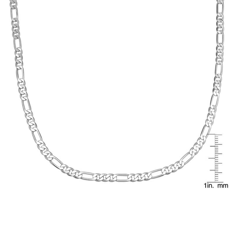 Victoria Townsend Silver Plated Figaro Link Chain Necklace