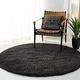 preview thumbnail 25 of 110, SAFAVIEH Milan Shag Maibritt 2-inch Thick Area Rug 10' x 10' Round - Dark Grey