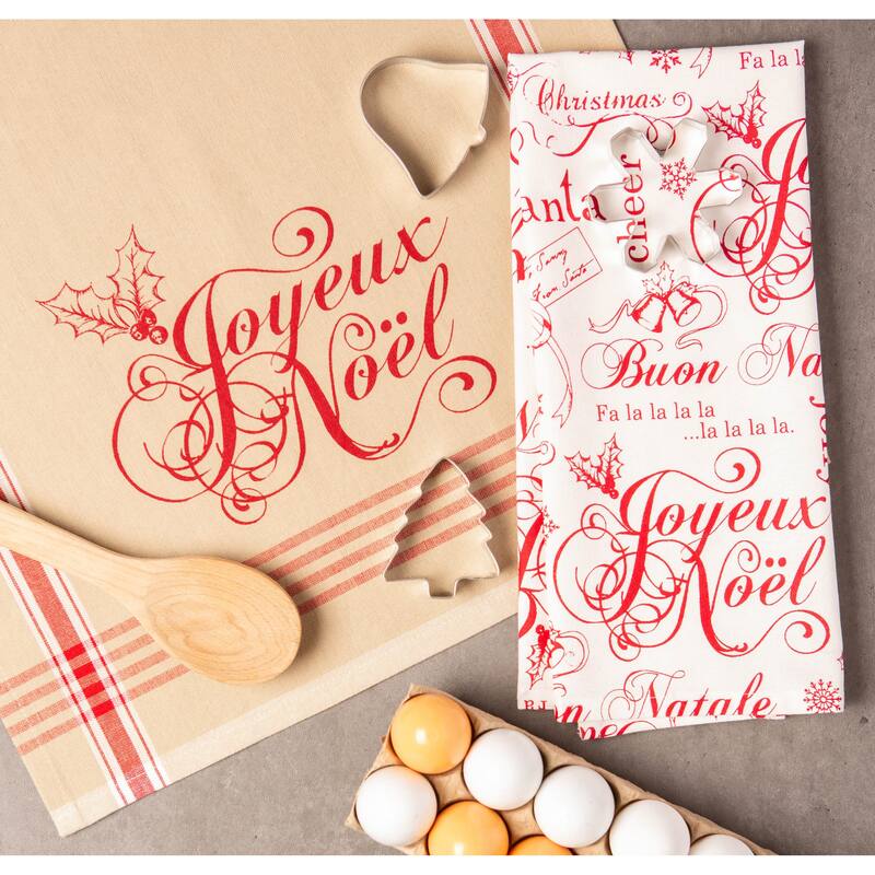 DII Assorted Christmas Printed Dishtowel