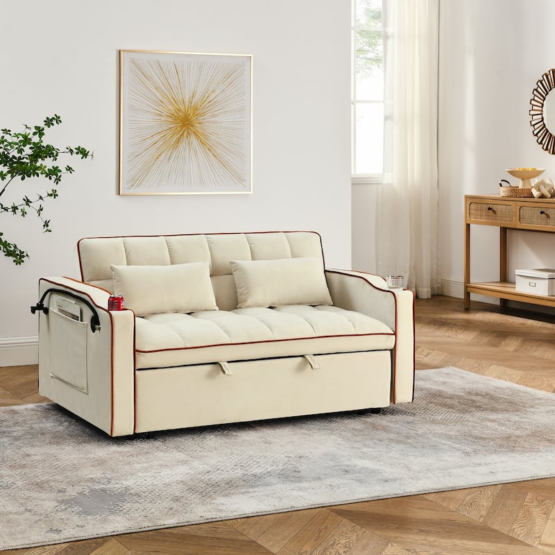 55.51 inch versatile foldable sofa bed in 3 lengths