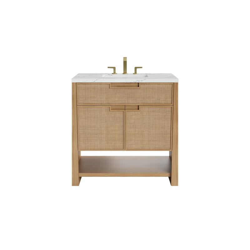 Solene 36" Single Vanity, Seaside Oak - 36