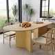 preview thumbnail 11 of 22, Solid Wood 79'' Oval Dining Table for 8 People Nordic style - 79*33.5