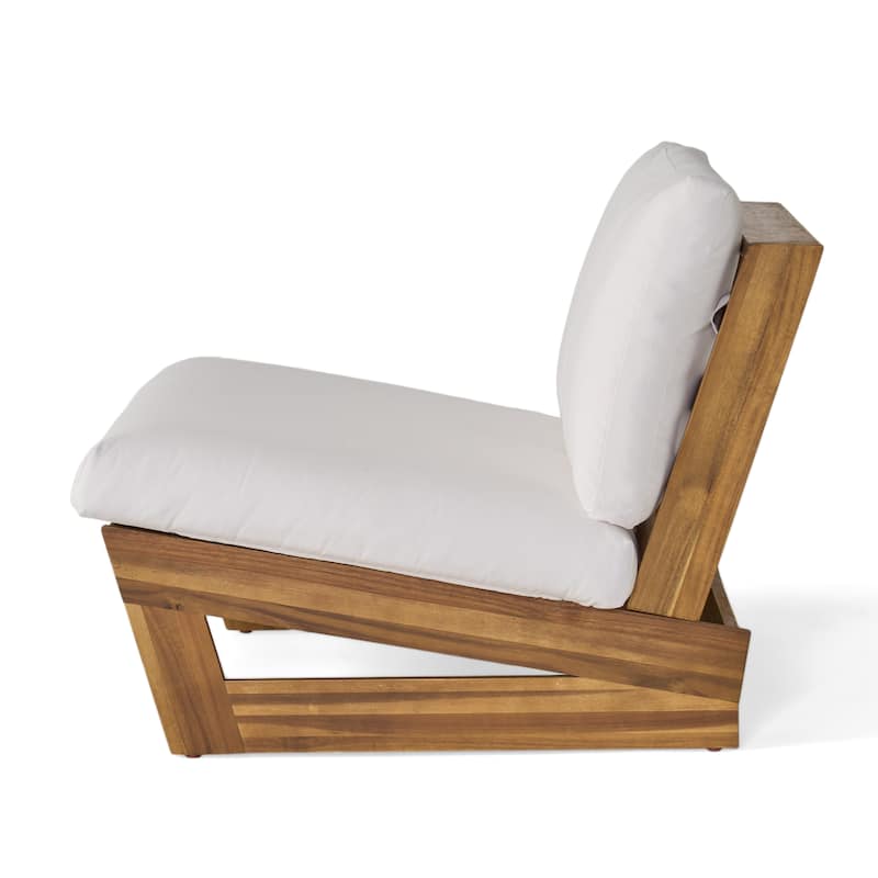 Sherwood Outdoor 4-Seater Wood Chat Set by Christopher Knight Home