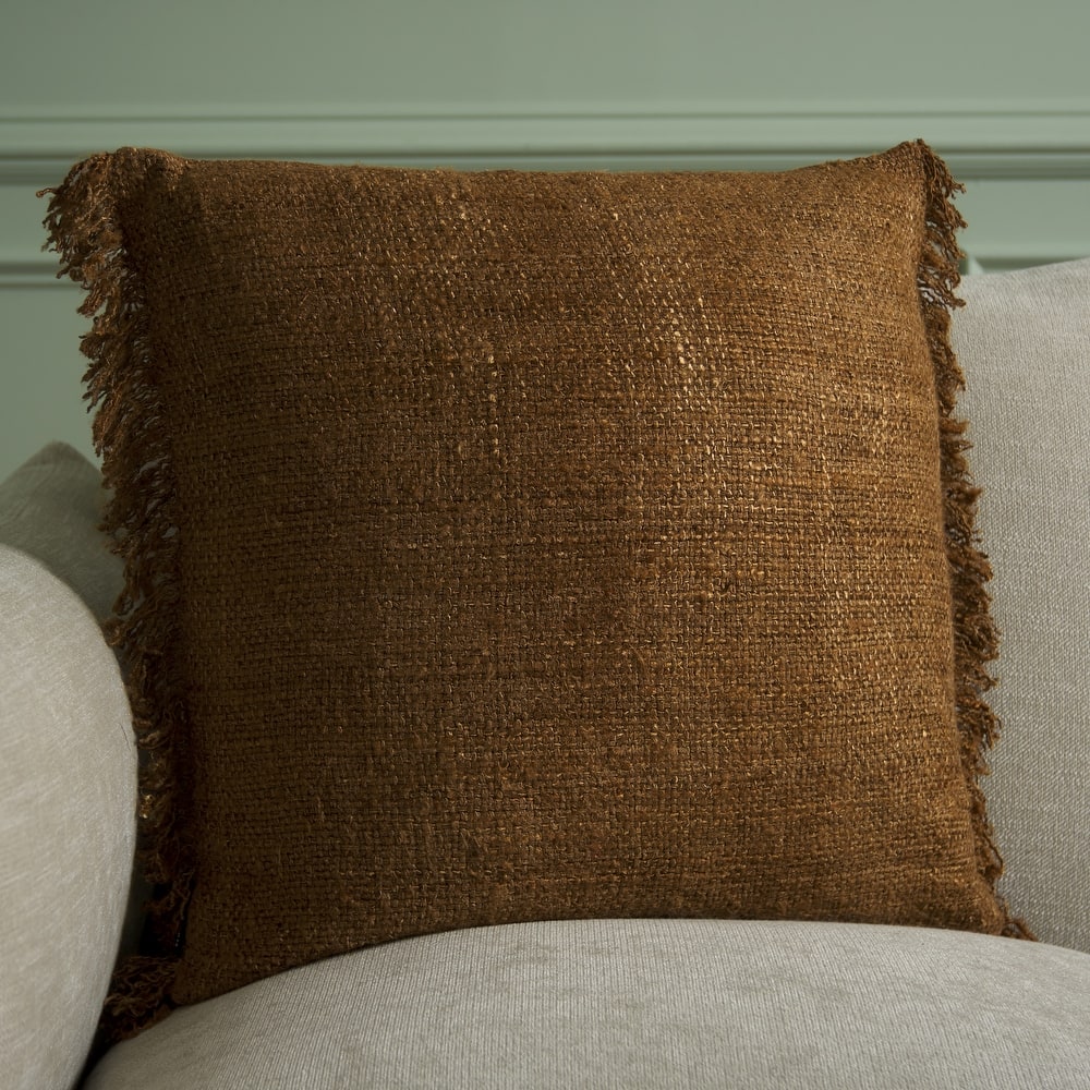 SAFAVIEH Home Lumiza 20-inch Rust Cotton Pillow