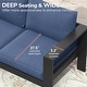 preview thumbnail 22 of 33, 3-Seater Outdoor Couch with Plush Cushions, Broad Armrests and Contoured Backrests