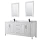 Option White, Black Trim, White Carrara Marble Top