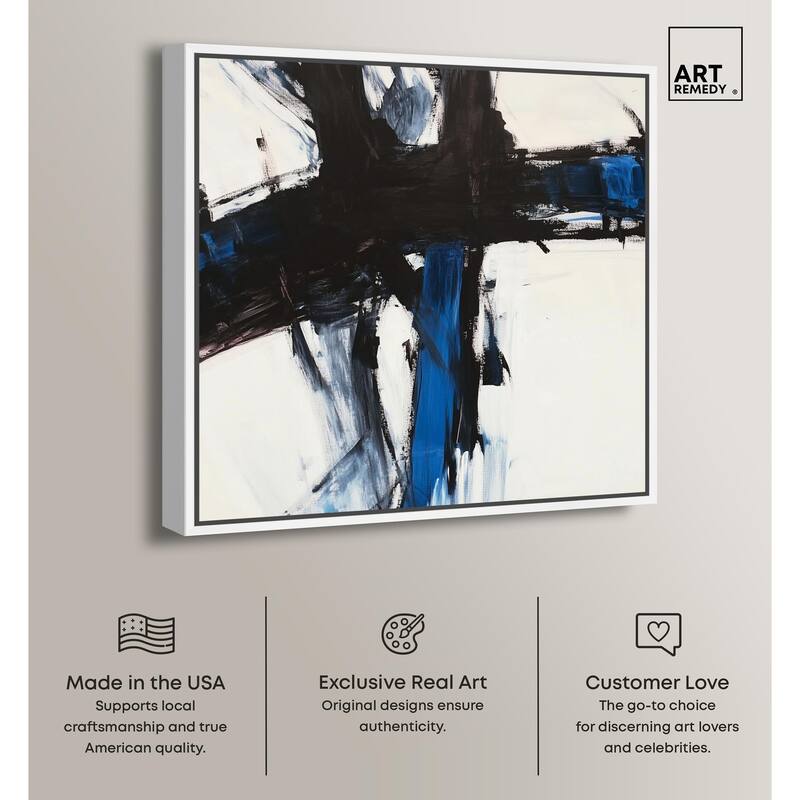 Blue Streak I Canvas by Art Remedy