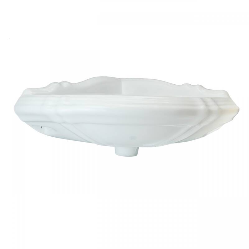 Sheffield Corner Pedestal Sinks 26" Wide White Porcelain Bathroom SINK ONLY with 4" Centerset Faucet Holes Renovators Supply - White