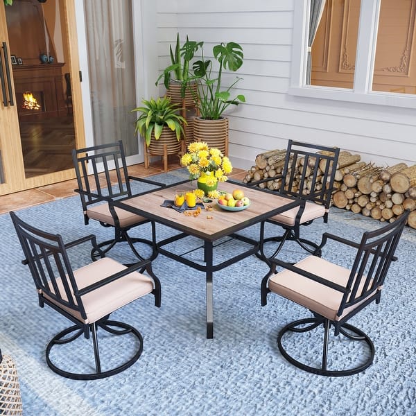 Piece Patio Furniture Home Depot MFSTUDIO 6-Piece Outdoor Dining