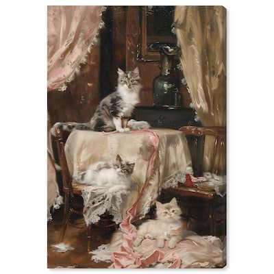 Kittens at the Table Canvas by Art Remedy, Gallery Wrapped