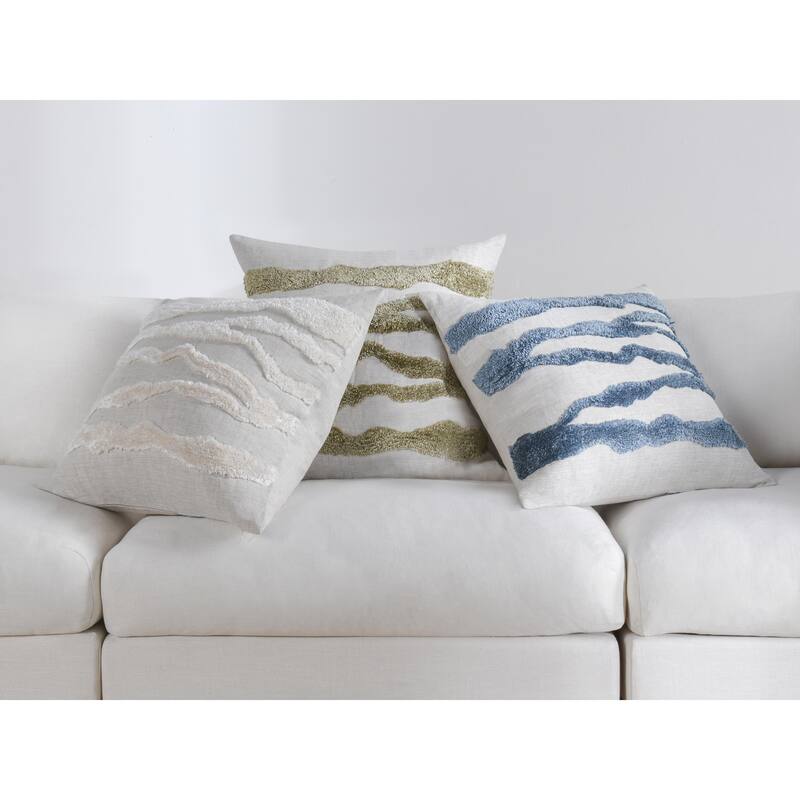 Villa by Classic Home Passage 22" Belgian Linen Blend Throw Pillow