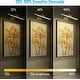preview thumbnail 3 of 8, 15.75" 3CCT Dimmable LED Picture Light, Antique Brass Swivel Metal Artwork Lamps, Plug-in & Hardwired, CRI 90 - 2PACK