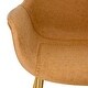 preview thumbnail 27 of 25, LeisureMod Markley Modern Leather Dining Armchair With Gold Metal Legs