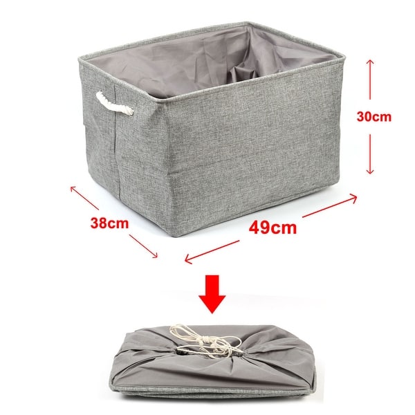 dimension image slide 12 of 19, Canvas Toy Bins for Laundry Clothes Storage Home Organizer