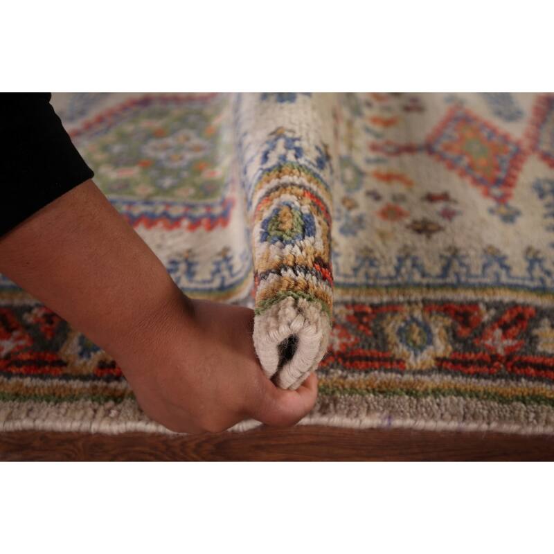Geometric Viss Oriental Runner Rug Hand-Knotted Wool Carpet - 2'6"x 7'11"