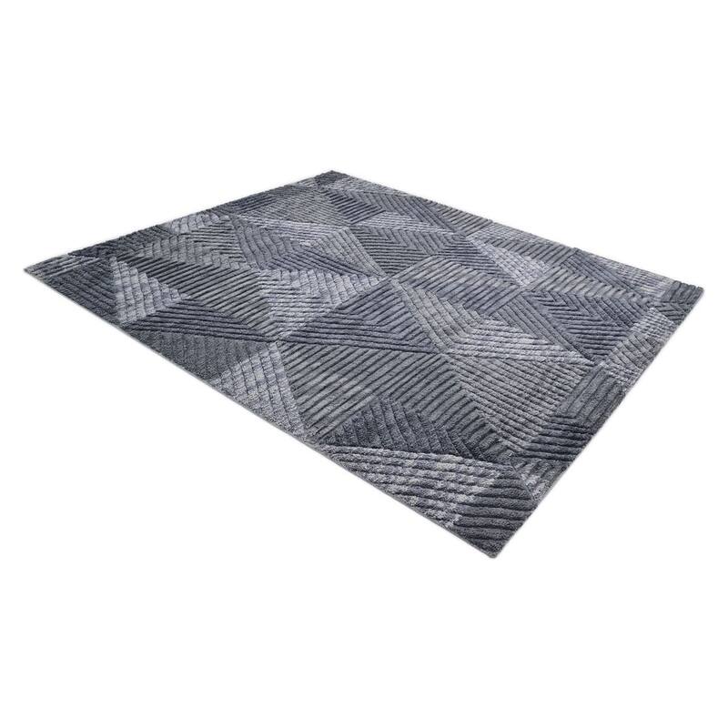 Overton Handmade Modern Contemporary Geometric Area Rug