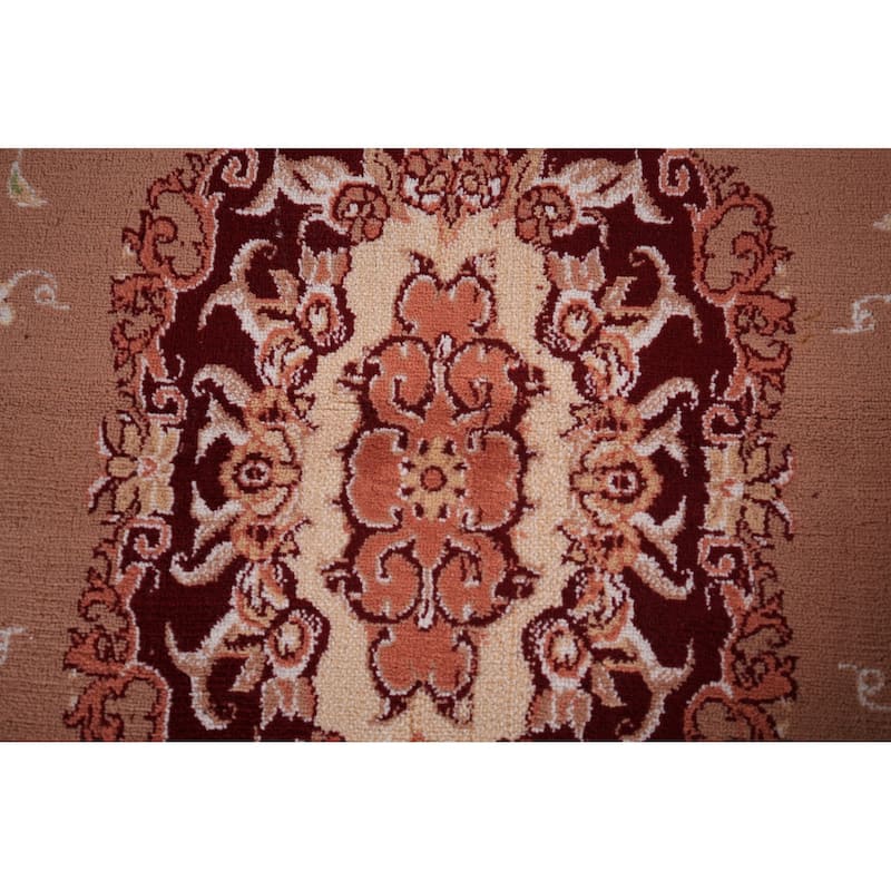 Victorian Style Kashan Turkish Area Rug Machine Made Red Carpet - 8'0" x 11'10"