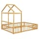 preview thumbnail 36 of 83, Wooden Toddler Floor Bed Frame w/Detachable & Clothes Drying Rack