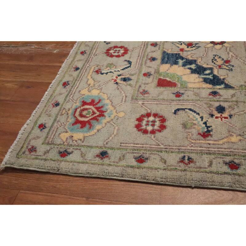 Hand Knotted Oriental 100% Wool Carpet Traditional Floral Greys & Charcoal Kazak Area Rug - 10' 3'' X 8' 0''