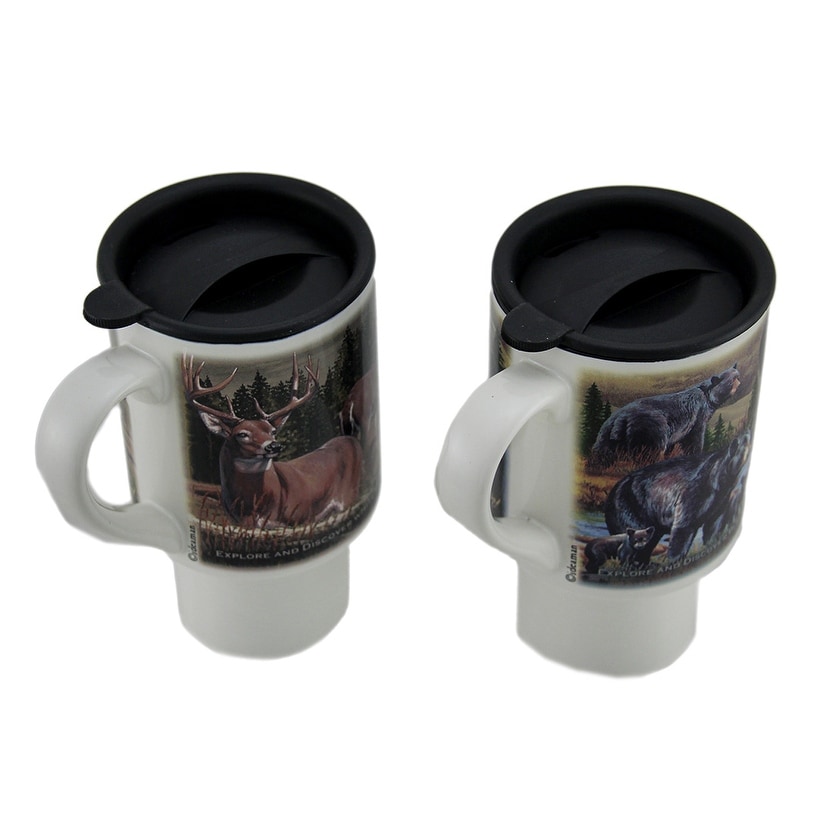 12-Ounce American Expedition Bear Ceramic Travel Mug