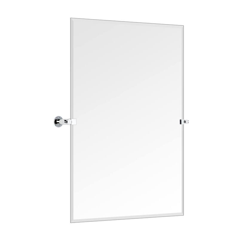 Nethery Rectangle Wall Mirror - 20'' x 30'' - Chrome