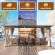preview thumbnail 9 of 133, EROMMY Hardtop Gazebo,Outdoor Pergola with Double Roof & Netting & Curtains,Heavy Duty Canopy for Patio, Backyard, Pool party