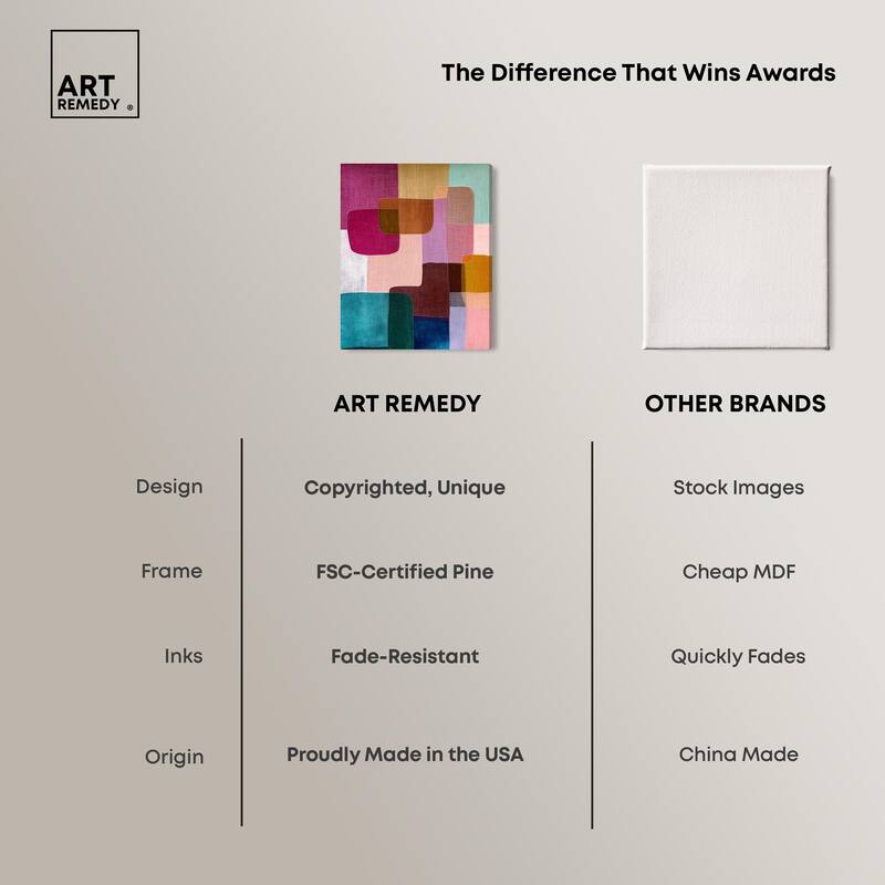 Color Block Cadence III Canvas by Art Remedy, Gallery Wrapped