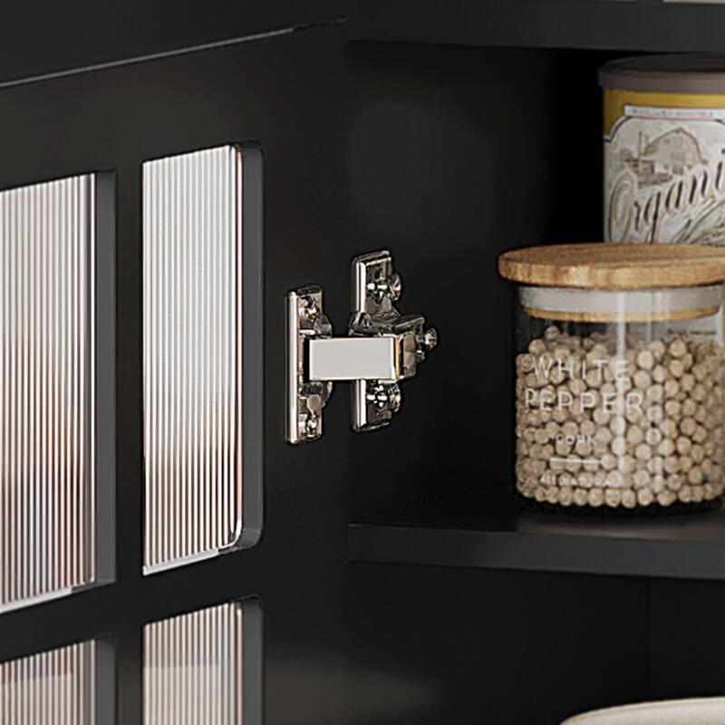 71" Tall Modern Storage Cabinet with Doors and Adjustable Shelves