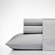 preview thumbnail 15 of 15, Nautica Regatta Sateen Cotton Luxury Bed Sheet Set King - Grey