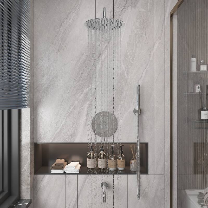 10-Inch Wall Mount Round Shower Set