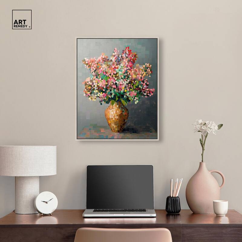 Pixel Bloom II Canvas by Art Remedy