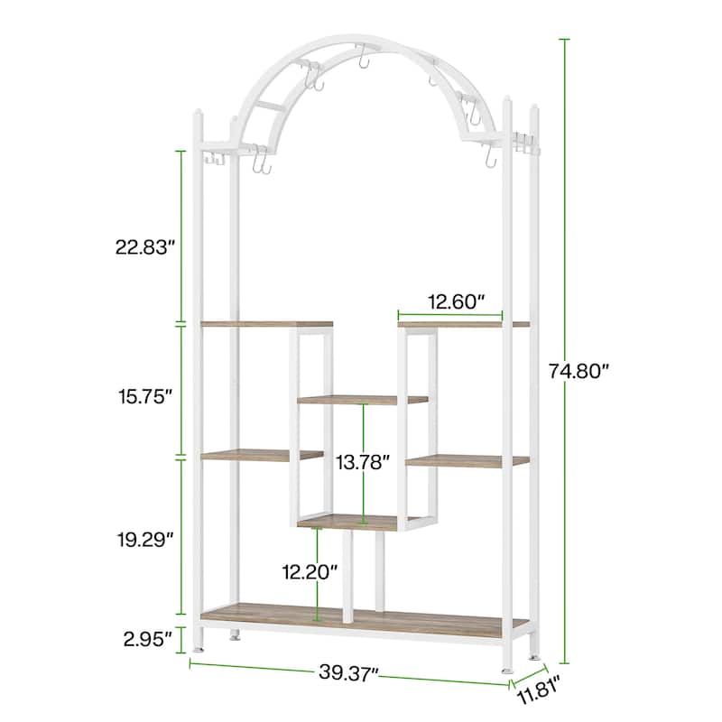 5-tier Arched Plant Stand Indoor Plant Shelf for Garden