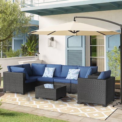 7 Pieces Outdoor Set Furniture Patio Furniture Sets Conversation Sets Balcony Furniture Outdoor Sectional