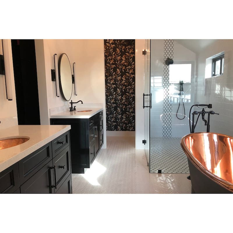 19-in Oval Under Counter Hammered Copper Bathroom Sink in Polished Copper (LO19FPC)