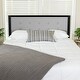 preview thumbnail 3 of 7, Offex Bristol Metal Tufted Upholstered Full Size Headboard Light Gray
