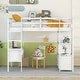 preview thumbnail 5 of 28, Twin Size Loft Bed with Built-in Desk with Two Drawers,Shelves,Multifunctional Loft Bed with Storage