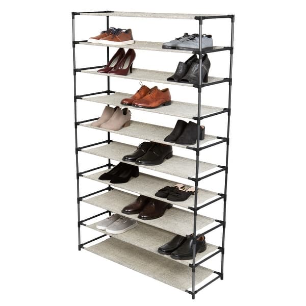 Shop Simplify 10 Tier 50 Pair Shoe Rack 10 Tier Overstock 32056513