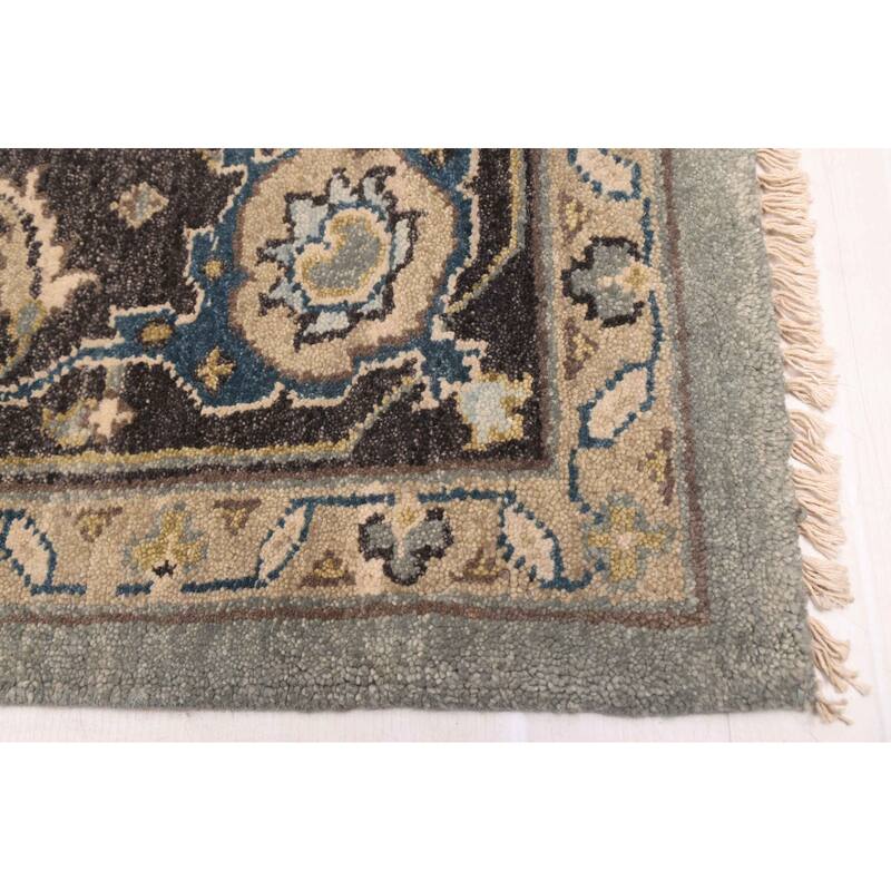 ECARPETGALLERY Hand-knotted Finest Agra Jaipur Teal Wool Rug - 9'6 x 13'2