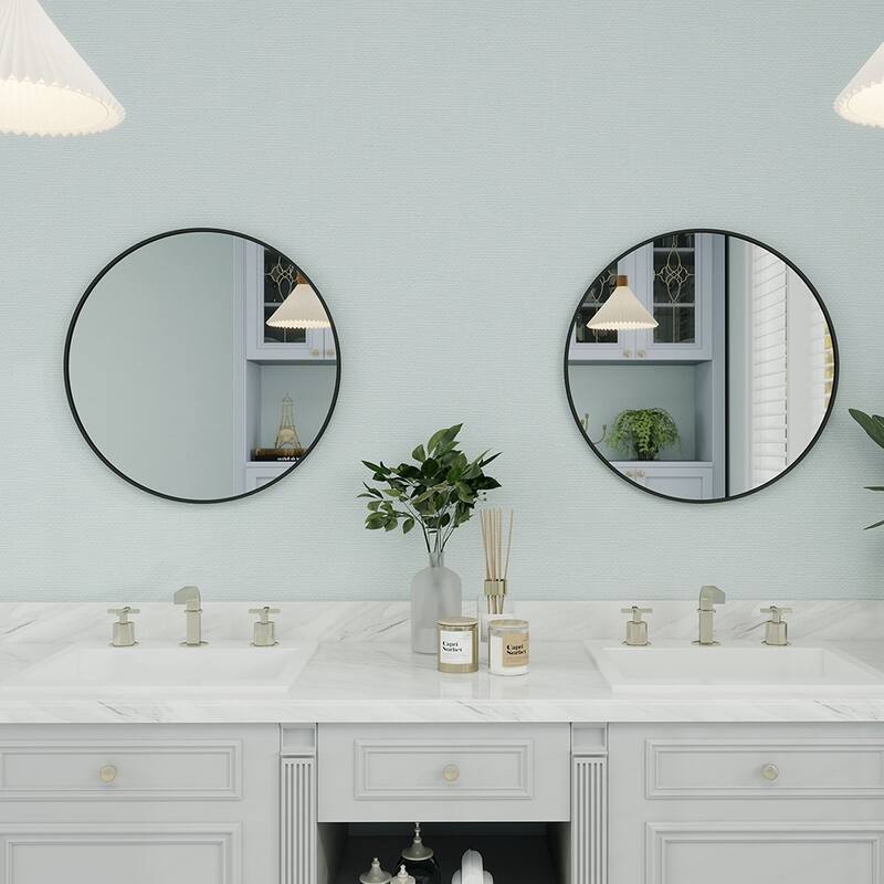 Maypex Aluminium Framed Circular Wall Mirror