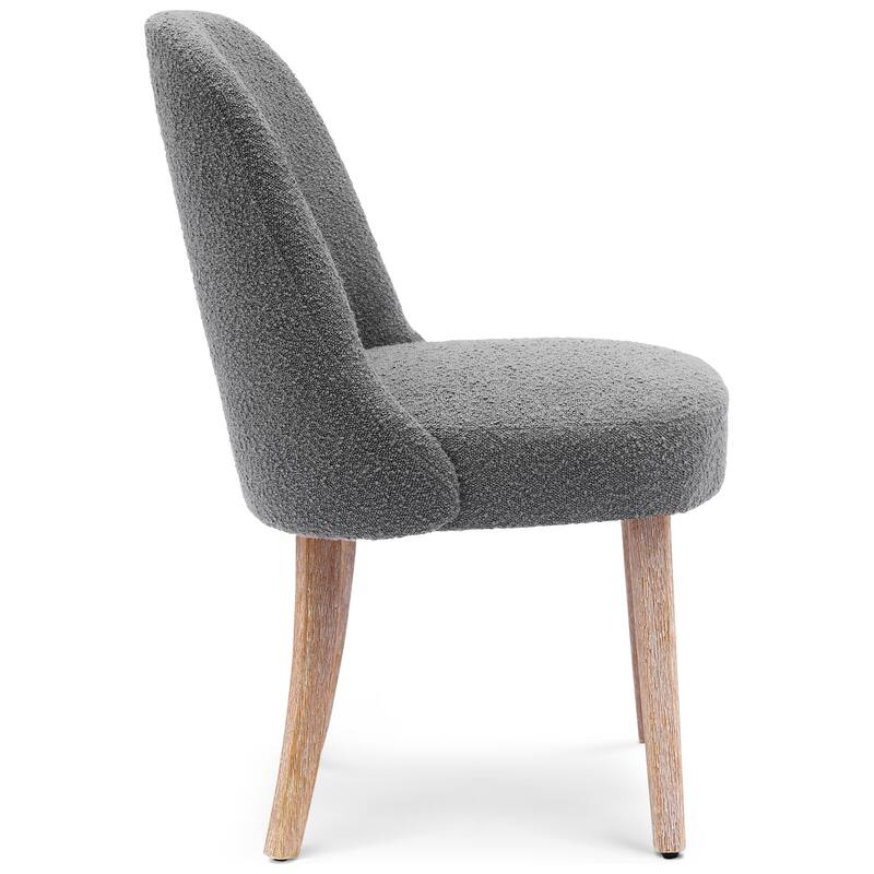 Boucle Polyester Upholstered Side Chair - Water/ Stain Resistant (Set of 4)