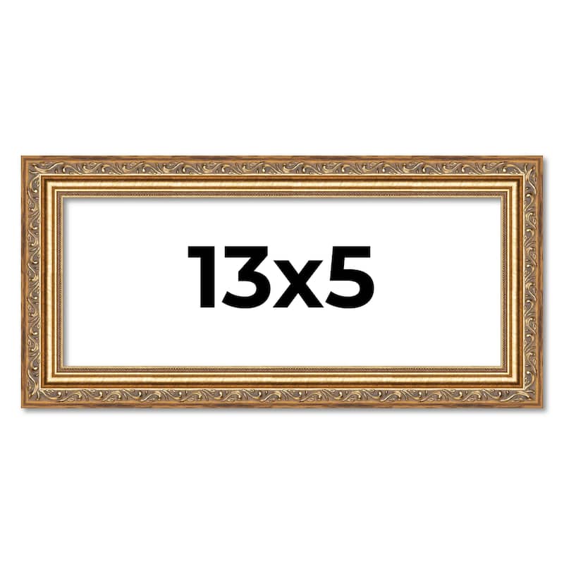 13x5 Frame Red Solid Wood Picture Frame