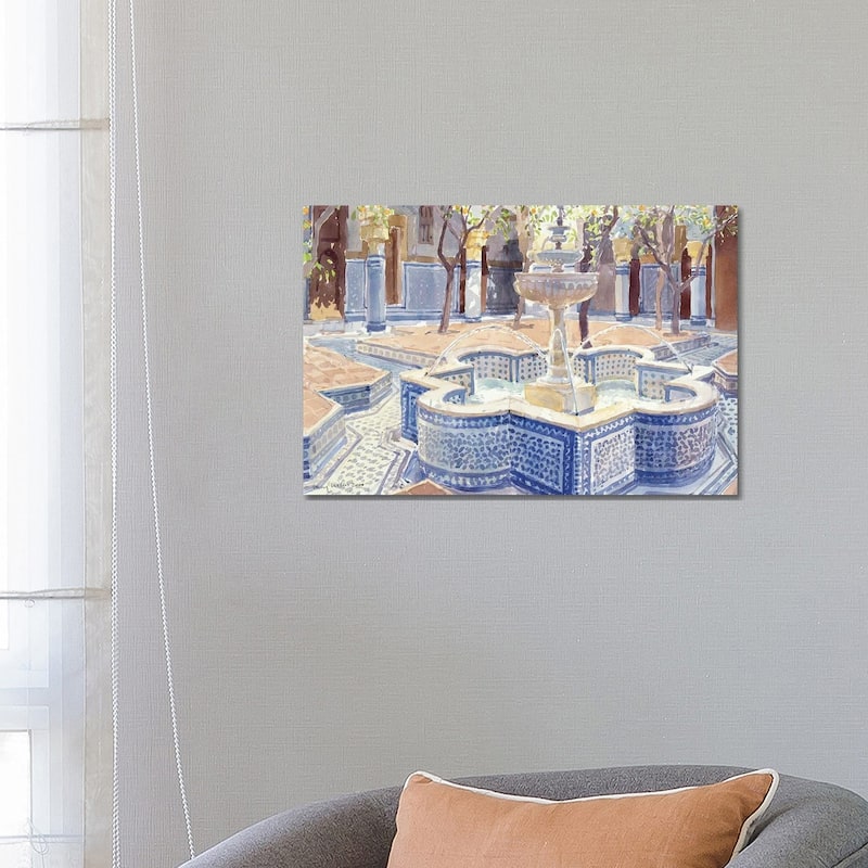iCanvas "The Blue Fountain, 2000" by Lucy Willis Canvas Print - 18x26x1.5