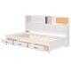 preview thumbnail 8 of 15, Wooden Daybed with Storage Sockets and USB Ports White