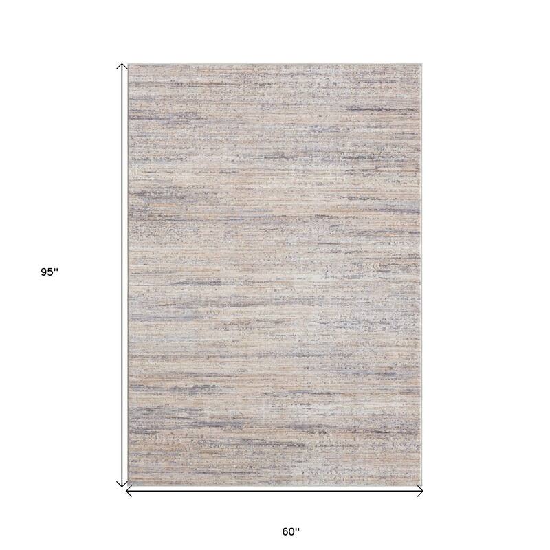 Sufep Abstract Stain Resistant Woven Area Rug By HomeRoots - 5' x 8'