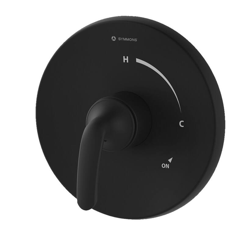 Symmons 5590TRM Elm Traditional Valve Trim Only with Single Lever - Matte Black