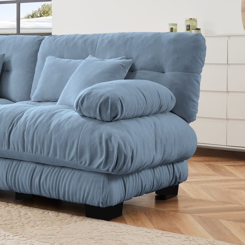173.2" Modern Comfy Cloud Couch 4-Seater Modular Sectional Sofa for Living Room