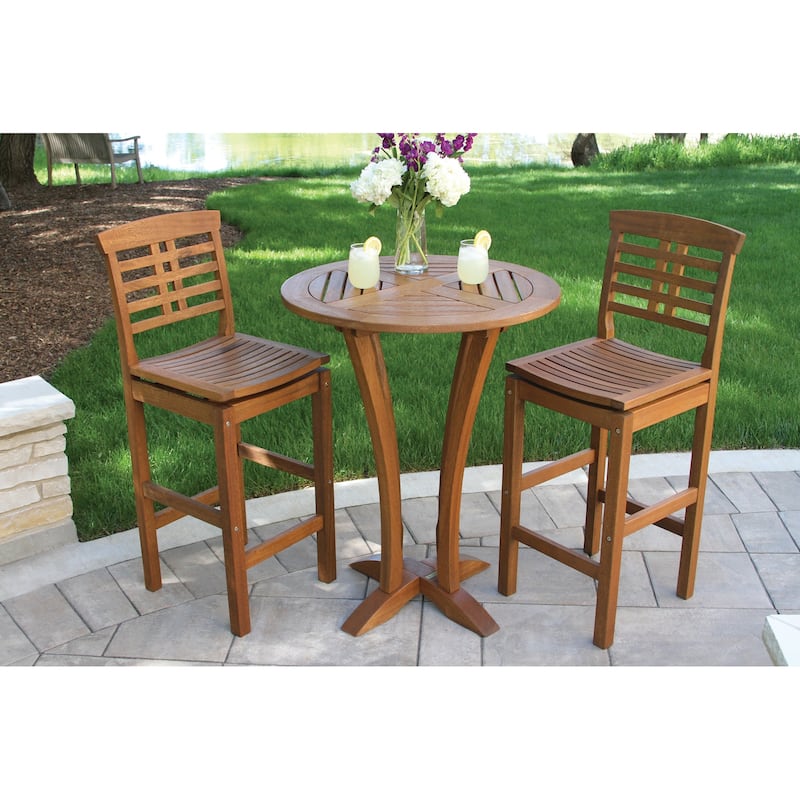 Eilaf Eucalyptus Outdoor Bar Stool - N/A