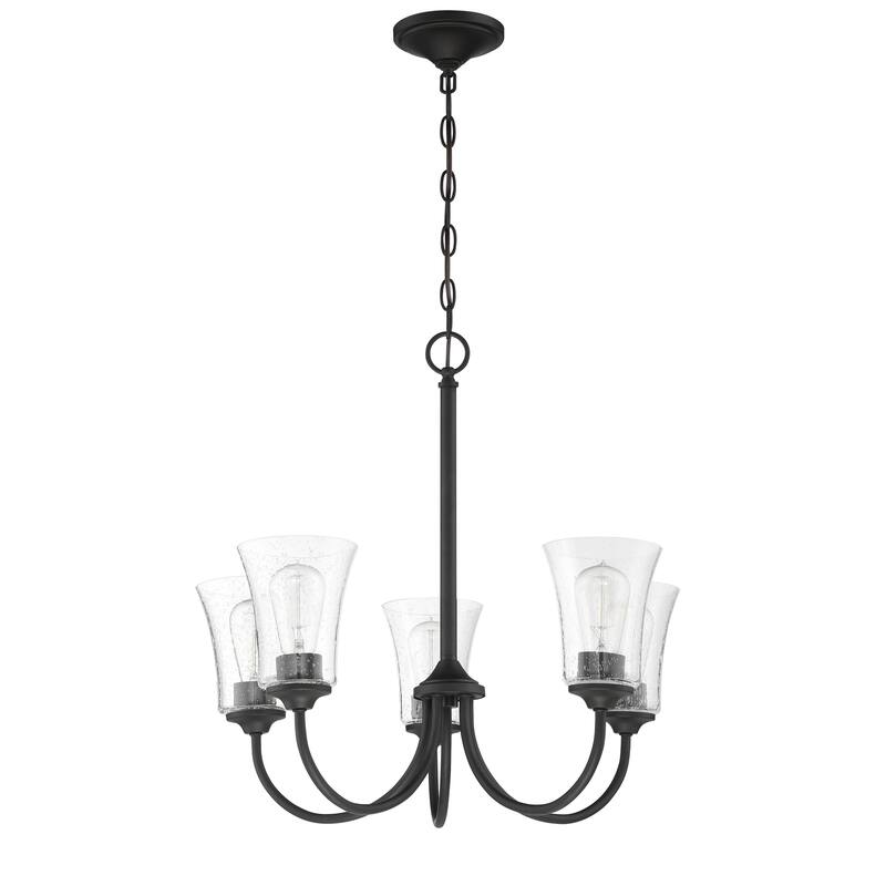 Craftmade Gwyneth Chandelier - 5 - Flat Black