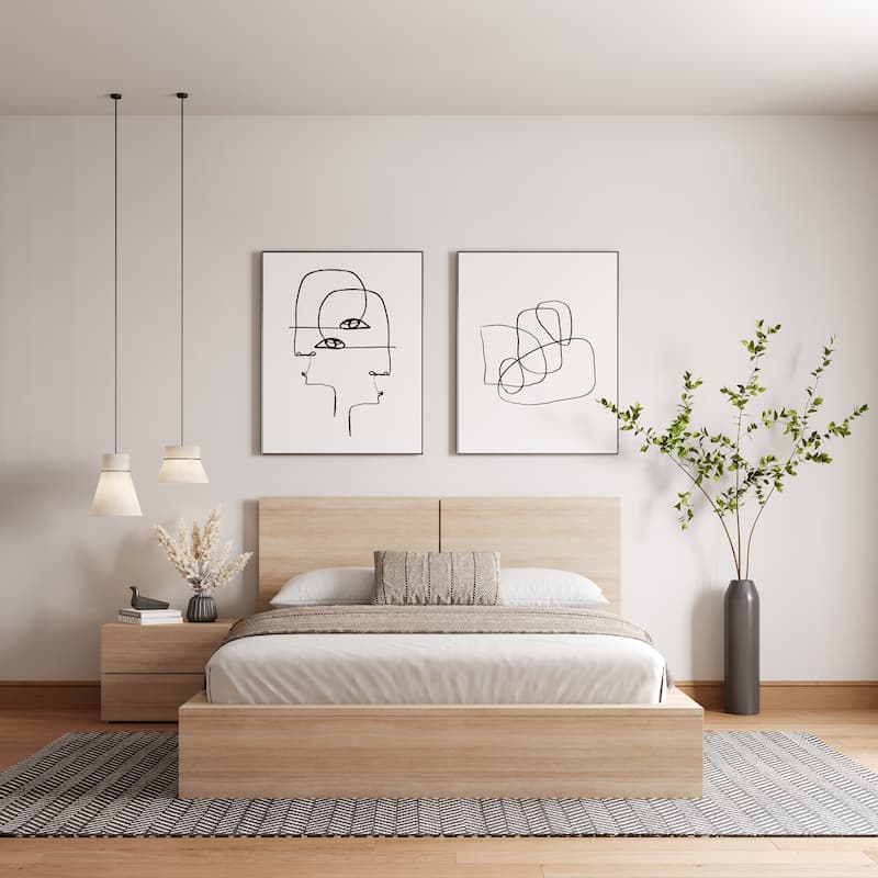 James 3-Piece Bedroom Set with Bed, Headboard, and Nightstand