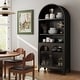 preview thumbnail 13 of 12, 73.6-Inch Arched Metal Storage Display Cabinet with Adjustable Shelves